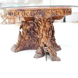 Art: Dragon Table Engraving made of teakwood (image 15 of 28).