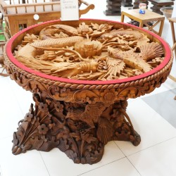 Art: Dragon Table Engraving made of teakwood (image 22 of 28).