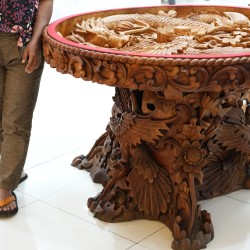 Art: Dragon Table Engraving made of teakwood (image 10 of 28).