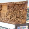 Ukiran: Ukiran Dinding Pandawa di buat dari kayu jati (gambar 11 dari 59).