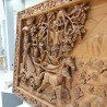 Ukiran: Ukiran Dinding Pandawa di buat dari kayu jati (gambar 41 dari 59).