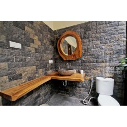 Bathroom: Bathroom Set Wood made of trembesi wood, mahogany wood, glass (image 1 of 1).