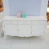 Living Room - Credenza: Cupboard White 3 Drawers made of plywood (image 3 of 27).