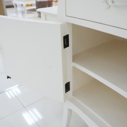 Living Room - Credenza: Cupboard White 3 Drawers made of plywood (image 9 of 27).