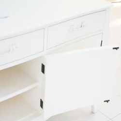 Living Room - Credenza: Cupboard White 3 Drawers made of plywood (image 22 of 27).