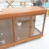 Living Room - Credenza: Cupboard Dark Brown with Glass made of plywood (image 22 of 27).