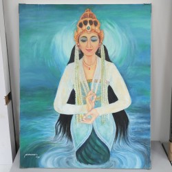 Art: Painting „Ibu Ratu“ - Queen Mother made of oil painting on canvas (image 1 of 4).