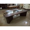 Living Room - Coffee Tables: JCT Glass Coffee Table made of teakwood, mahogany wood, trembesi wood, glass (image 2 of 3).
