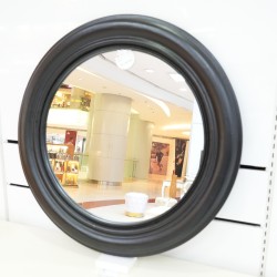 Living Room: Black Round Mirror Glass (image 2 of 7).