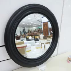Ruang Keluarga: Kaca Cermin Bulat Hitam (gambar 1 dari 7).