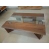 Ruang Keluarga - Meja Kecil: JCT Meja Kopi Kaca di buat dari kayu jati, kayu mahoni, kayu trembesi, kaca (gambar 3 dari 3).