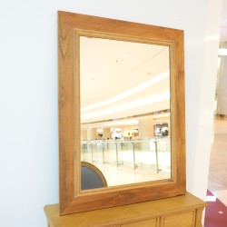 Living Room: Teak Wood Mirror Glass (image 1 of 13).