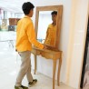 Living Room: Teak Wood Mirror Glass (image 2 of 13).