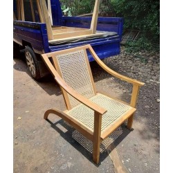 Living Room - Chairs: Rattan Chairs made of teakwood (image 6 of 9).