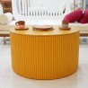Living Room: Yellow Round Coffee Table (image 6 of 10).