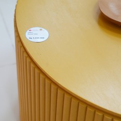 Living Room: Yellow Round Coffee Table (image 2 of 10).