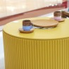 Living Room: Yellow Round Coffee Table (image 4 of 10).