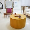 Living Room: Yellow Round Coffee Table (image 9 of 10).