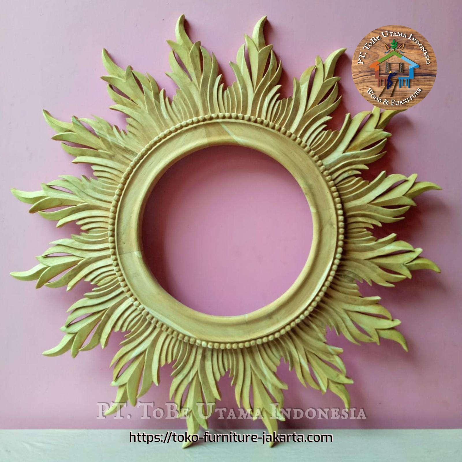 Accessories - Decoration: Mirror Leaves Seledri made of teakwood (image 1 of 1).