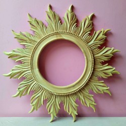 Accessories - Decoration: Mirror Leaves Seledri made of teakwood (image 1 of 1).