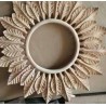 Aksesoris - Dekorasi: Cermin Daun Bidadari di buat dari kayu jati (gambar 1 dari 1).