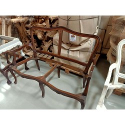 Ruang Keluarga - Kursi: Rangka Kursi Racoco Coklat di buat dari kayu mahoni (gambar 1 dari 1).