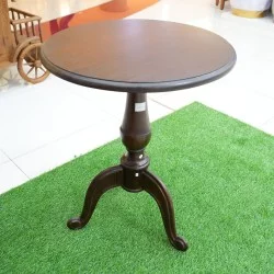 Living Room - Coffee Tables: Round Small Table of Betawi made of teakwood (image 1 of 15).