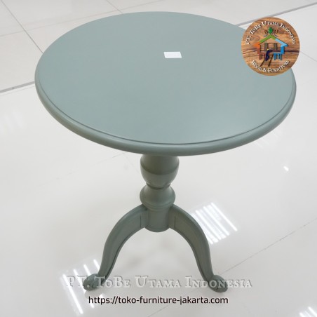 Living Room - Coffee Tables: Meja Kopi Bundar klasik Betawi Mahoni (image 1 of 15).