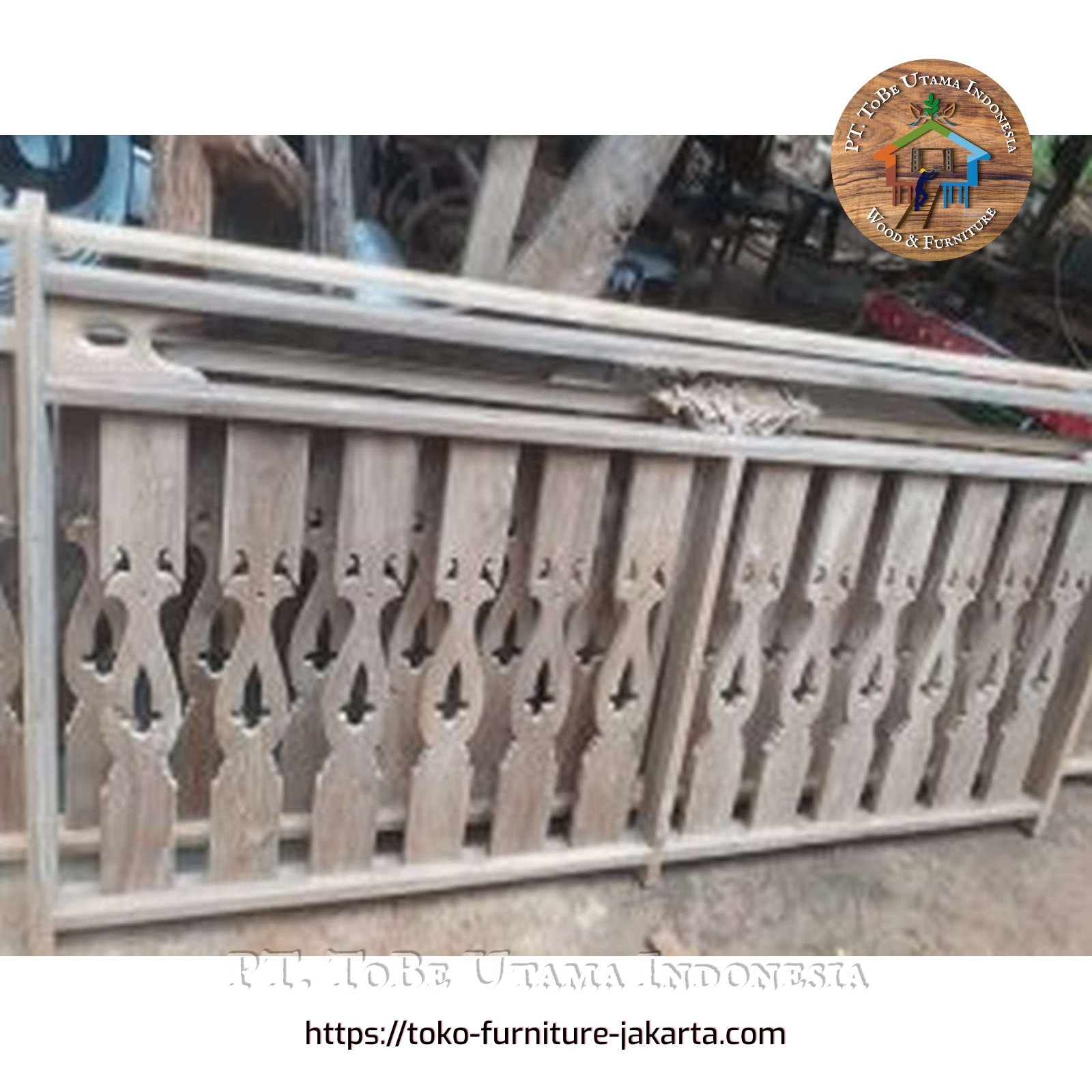 Outdoor - Fences: Balcony Pagar Betawi made of teakwood (image 1 of 1).