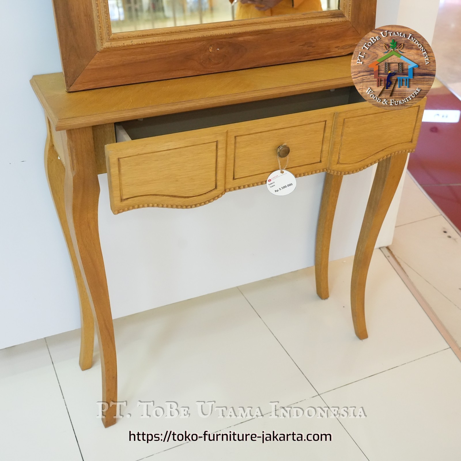 Saving is More Practical with a Spacious Cream Console Table