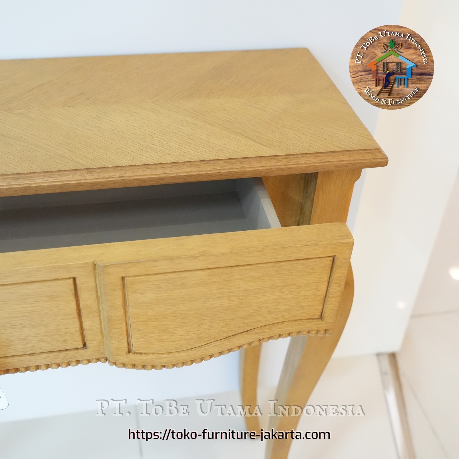 Saving is More Practical with a Spacious Cream Console Table