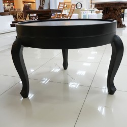 Living Room: Round Coffee Table with Large Tray (image 8 of 18).