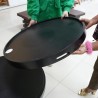 Living Room: Round Coffee Table with Large Tray (image 3 of 18).