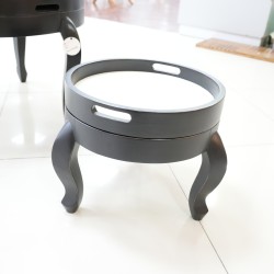 Living Room: Round Coffee Table with Small Tray (image 6 of 22).