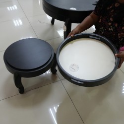 Living Room: Round Coffee Table with Small Tray (image 4 of 22).