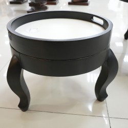 Living Room: Round Coffee Table with Small Tray (image 12 of 22).