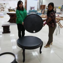 Living Room: Round Coffee Table with Small Tray (image 21 of 22).