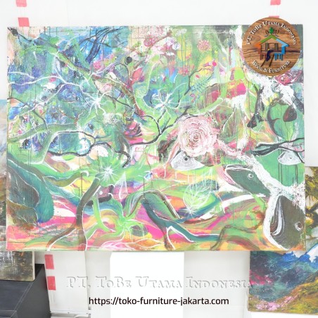Accessories: Painting of Flowers in the Forest (image 1 of 3).