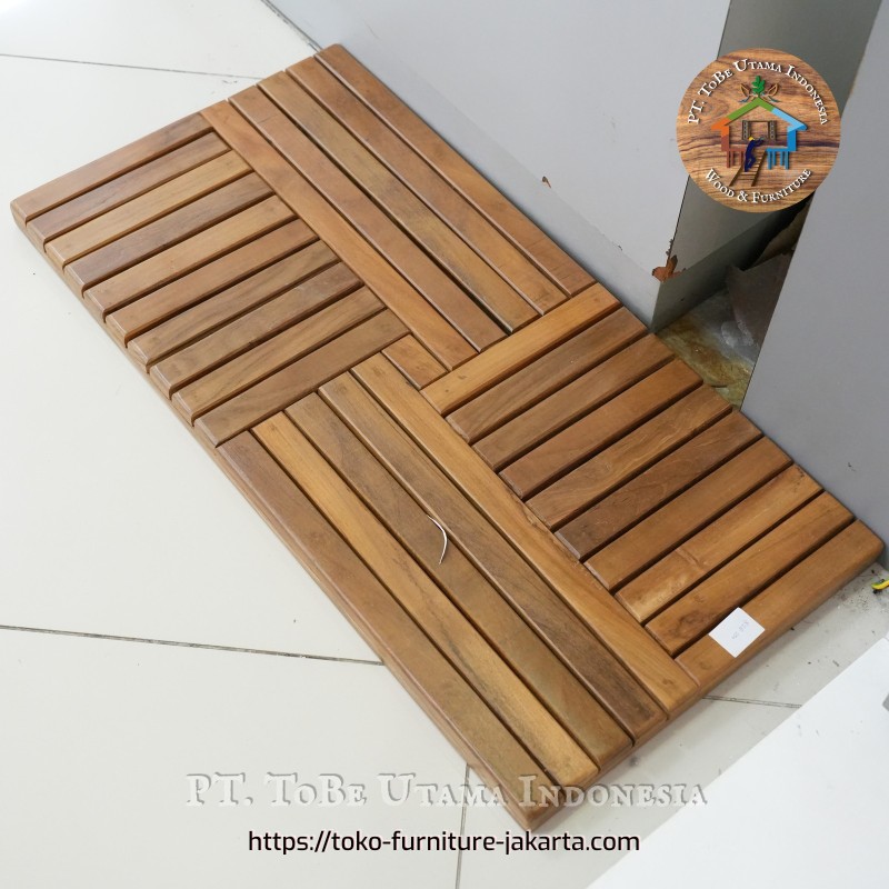 Teak Wood Bath Mat for Hotel Bathroom Accessories