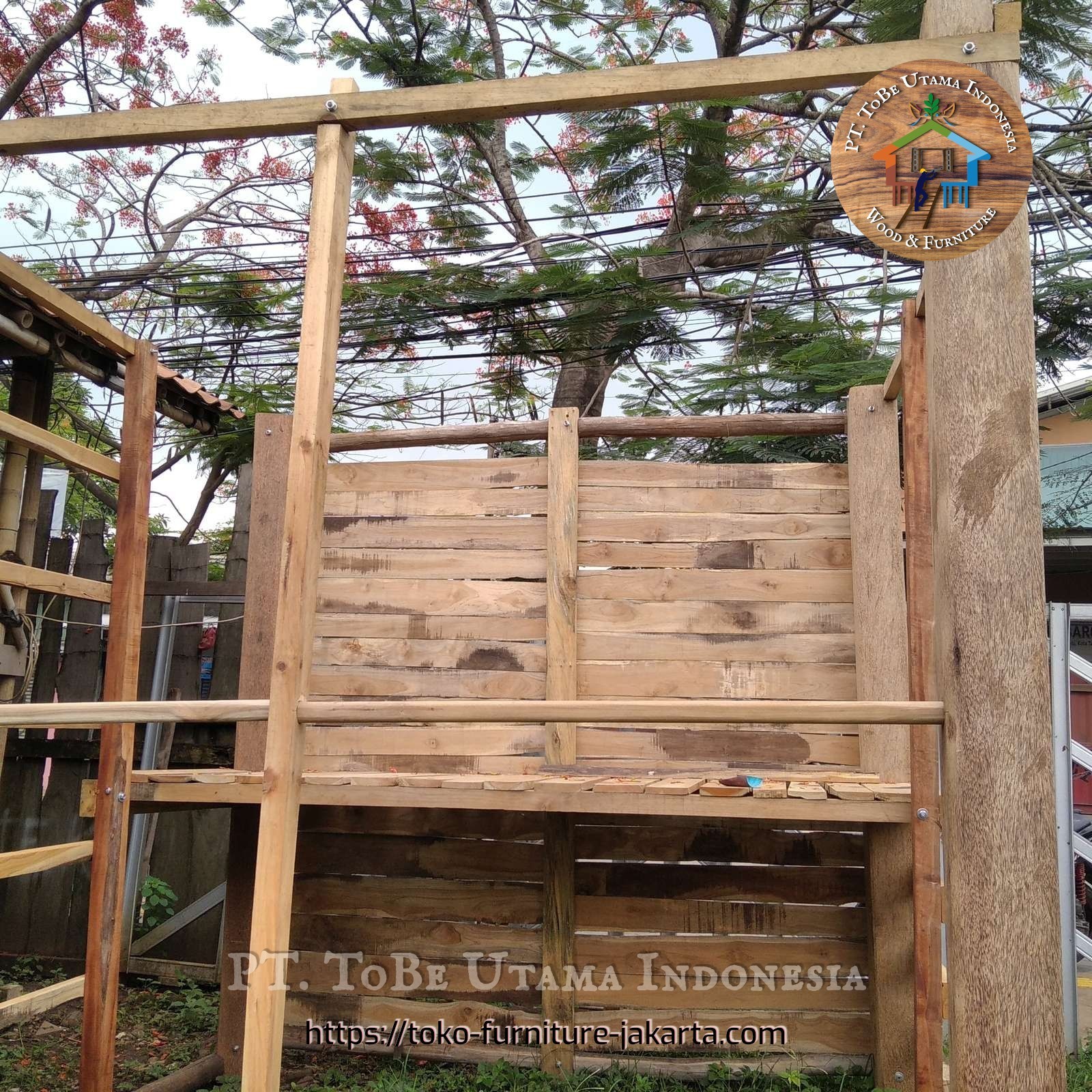 Kids: Wooden Playground for Kids made of teakwood, coconut wood (image 1 of 9).