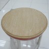 Living Room - Coffee Tables: Round Coffee Table with Glass made of mahogany wood, glass (image 14 of 15).