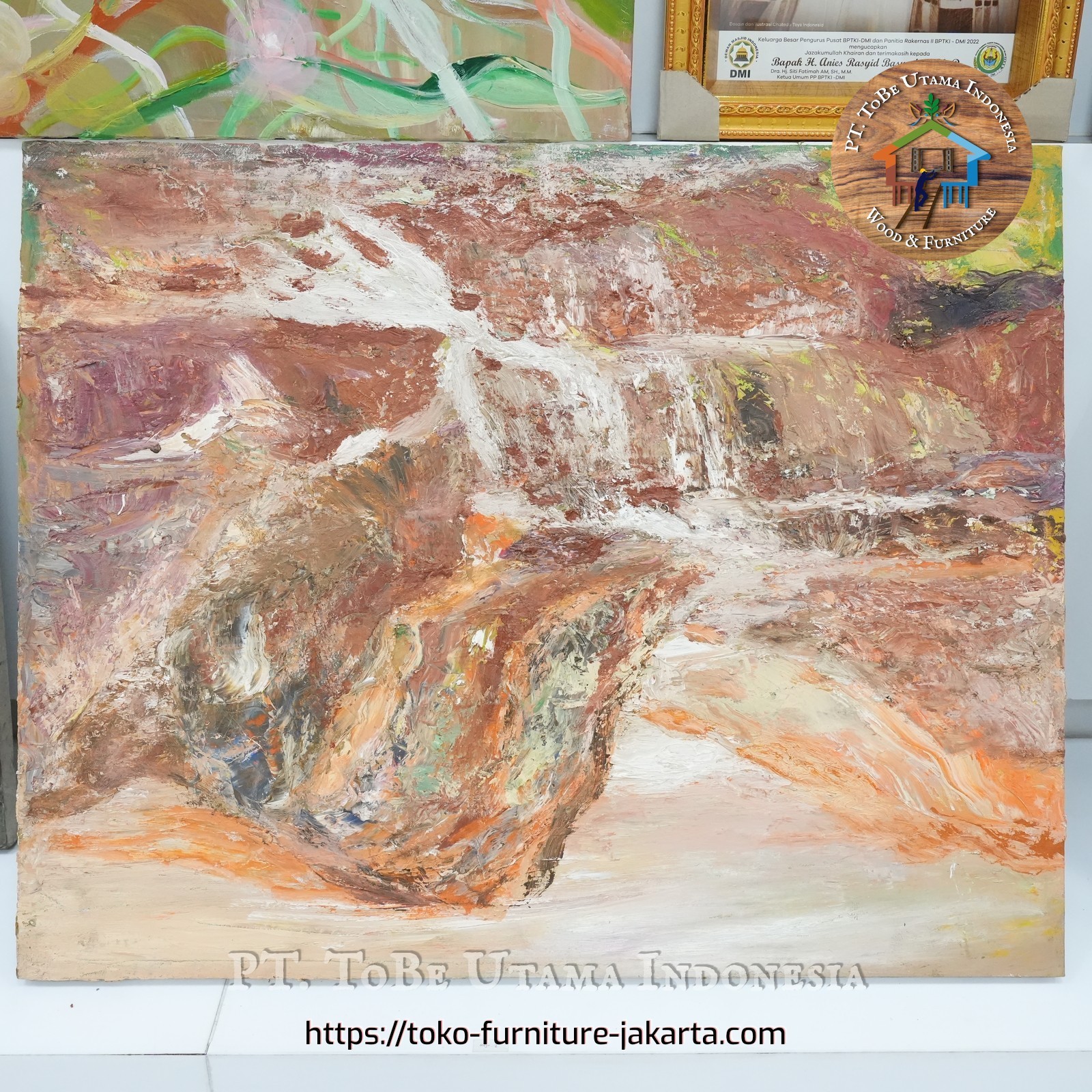 Accessories: Painting of Flowing Water in Dugout (image 1 of 3).