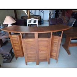 Dining Room - Storage: Barry Bar Table made of teakwood (image 3 of 4).