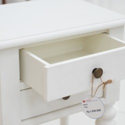Bedroom: White Night Stand With two Drawers (image 9 of 19).