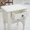 Bedroom: White Night Stand With two Drawers (image 3 of 19).