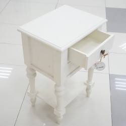 Bedroom: White Night Stand With two Drawers (image 10 of 19).