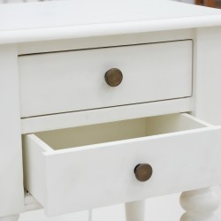 Bedroom: White Night Stand With two Drawers (image 15 of 19).