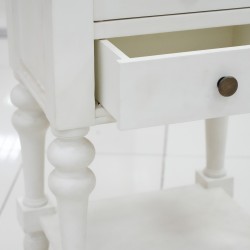 Bedroom: White Night Stand With two Drawers (image 18 of 19).