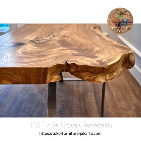 Planks & Decking/Flooring: Top Table Slab made of teakwood, trembesi wood (image 1 of 1).