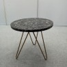 Living Room - Coffee Tables: Eco Friendly Bunder Small Table made of solid surface, iron table legs (image 1 of 4).